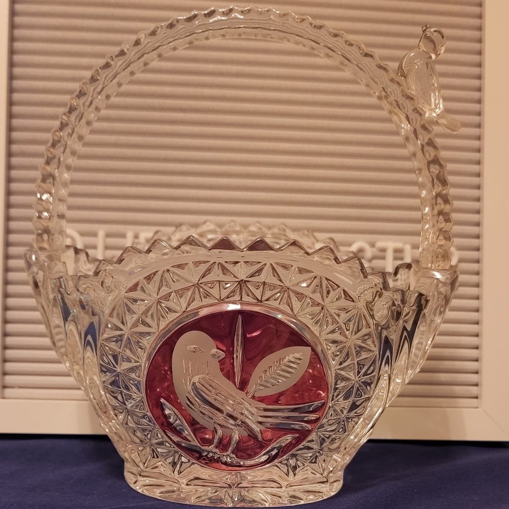 Hofbauer Byrnes Collection Crystal Candy Dish Basket